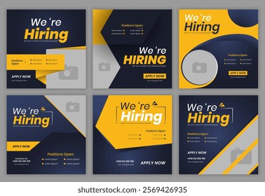 We are hiring job candidate social media post banner design template in red. We are looking for someone to create square web banners. We are looking for square web banner designers.