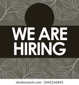 we are hiring job offer vector illustration