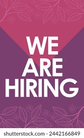 we are hiring job offer vector illustration