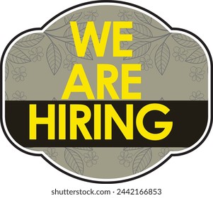 we are hiring job offer vector illustration