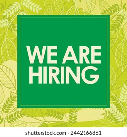we are hiring job offer vector illustration