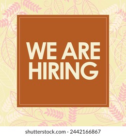 we are hiring job offer vector illustration