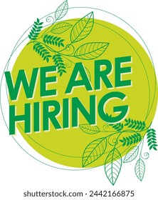 we are hiring job offer vector illustration