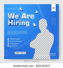 We are hiring job position social media post template	
