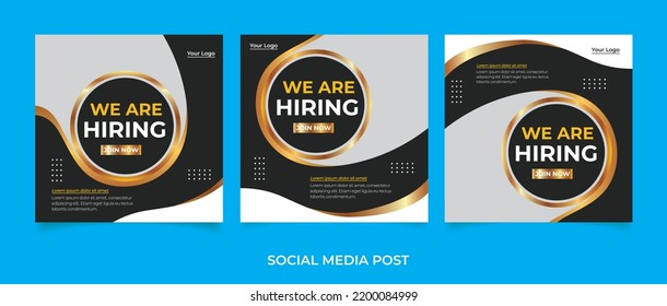 We are hiring job position social media post template