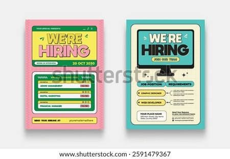 We are hiring job vacancy flyer poster template