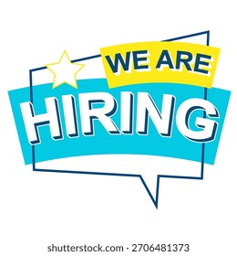 we are hiring job vacancy outsource hire creative employee recruitment template bubble speech
