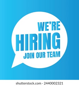 We are hiring job vacancy sign post template, Join our team icon banner template, Job vacancy sign icon banner