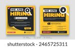 We are hiring job vacancy social media post banner design template. we are hiring background, job vacancy concept
