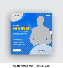 We are hiring job vacancy social media post or square banner and web banner template design