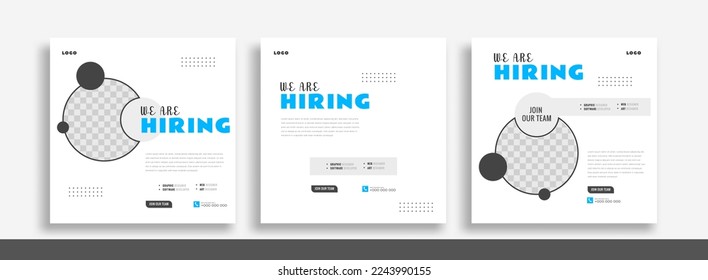 We are hiring job vacancy social media post banner design template