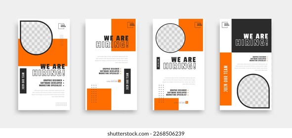 We are hiring job vacancy social media post banner design template with yellow color. We are hiring job vacancy square web banner design