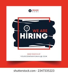 We are hiring job vacancy social media post banner design template