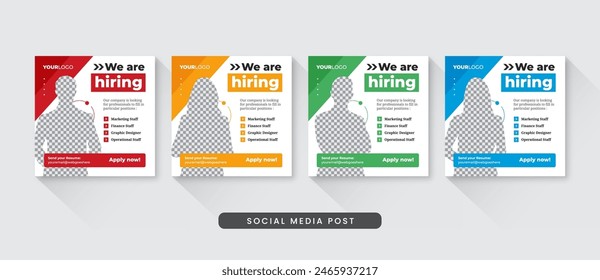 We are hiring job vacancy social media post template