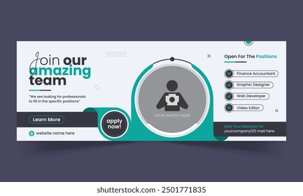 We are hiring job vacancy social media cover and web banner template
