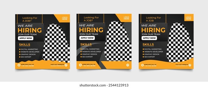 We are hiring job vacancy Social Media Post Or Instagram Promotional Social Media Square Banner