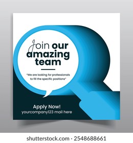 We are hiring job vacancy social media post and web banner template