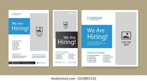We are hiring job vacancy social media post banner design set template with. We are hiring job vacancy square web banner design bundle. Hiring banner set. Hiring Banner bundle.