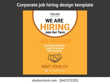 We are hiring job vacancy social media post banner design template. we are hiring background, job vacancy concept
