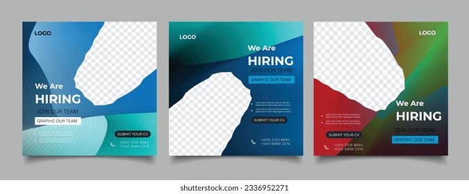 We are hiring job vacancy square banner