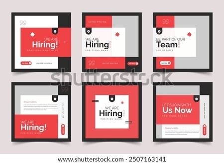 We are hiring job vacancy web banner and social media post template