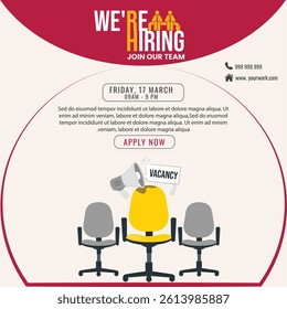 We are hiring. job vector design. Company hiring design. vector.
