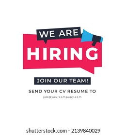 We are hiring  join our now banner template