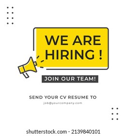 We are hiring  join our now banner template
