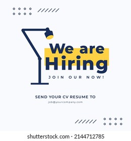 We Are Hiring Join Our Now Vector Template Design Illustration