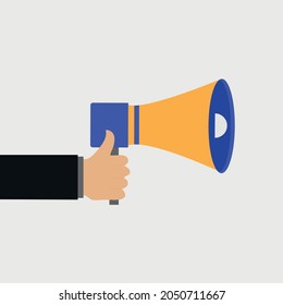 we are hiring  Join our team megaphone. We are hiring communication poster, help wanted advertising banner with speaker and vacant badge. job vacancy with isolated megaphone vector