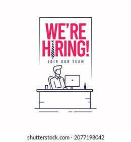 We are hiring join our team banner template