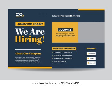 WE ARE HIRING | JOIN OUR TEAM | Hiring web advert design | JOB POSTING Advert