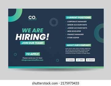 WE ARE HIRING | JOIN OUR TEAM | Hiring web advert design | JOB POSTING Advert