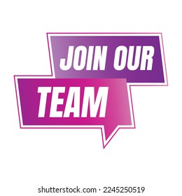 We are hiring join our team announcement, Job vacancy sign design