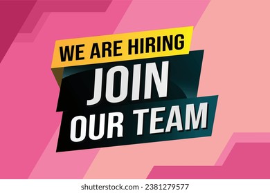 we are hiring join our team word concept vector illustration with modern futuristic 3d style for landing page template ui web mobile app poster banner flyer background gift card coupon label wallpaper