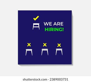 We are hiring join our team announcement lettering, Modern and creative hiring template design