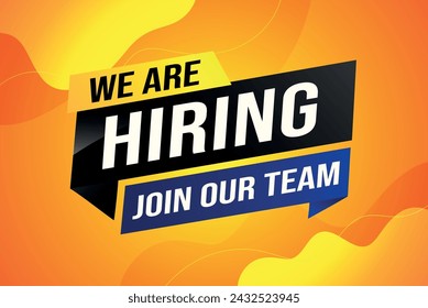 we are hiring join our team poster banner graphic design icon logo sign symbol social media website coupon

