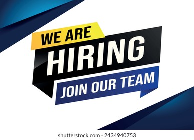 we are hiring join our team poster banner graphic design icon logo sign symbol social media website coupon

