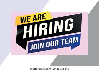 we are hiring join our team poster banner graphic design icon logo sign symbol social media website coupon

