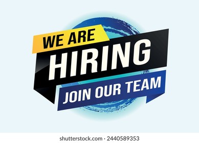 we are hiring join our team poster banner graphic design icon logo sign symbol social media website coupon

