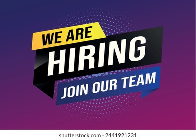 estamos contratando a unirse a nuestro equipo cartel banner diseño gráfico icono símbolo de signo símbolo de la página web de redes sociales cupón

