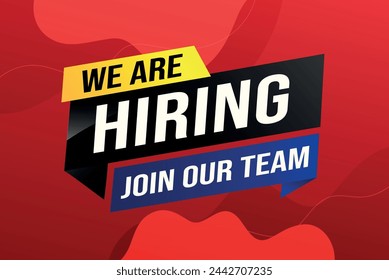 we are hiring join our team poster banner graphic design icon logo sign symbol social media website coupon

