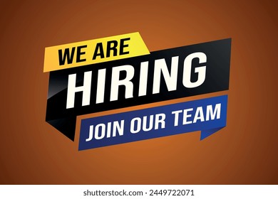 we are hiring join our team poster banner graphic design icon logo sign symbol social media website coupon

