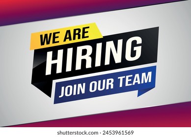 we are hiring join our team poster banner graphic design icon logo sign symbol social media website coupon

