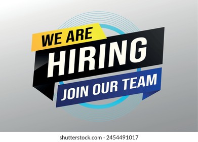 we are hiring join our team poster banner graphic design icon logo sign symbol social media website coupon

