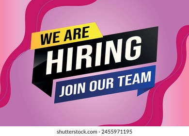 we are hiring join our team poster banner graphic design icon logo sign symbol social media website coupon

