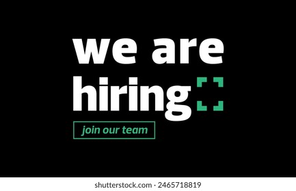 we are hiring join our team