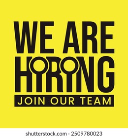 we are hiring join our team banner, poster. Hiring Job post template, We are hiring Job advertisement social media design, Vector