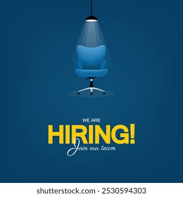 We Are Hiring, join our team announcement banner design. Creative open hiring poster. Hiring Recruitment open vacancy design. Hiring social media post, poster and creative ads design.