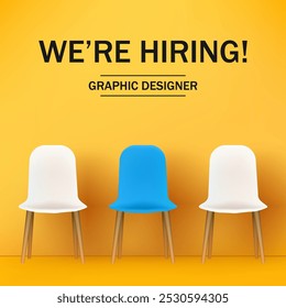 We Are Hiring, join our team announcement banner design. Creative open hiring poster. Hiring Recruitment open vacancy design. Hiring social media post, poster and creative ads design.